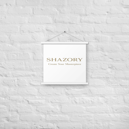 Back view of personalized enhanced matte poster with hanger — custom hanger poster print quality