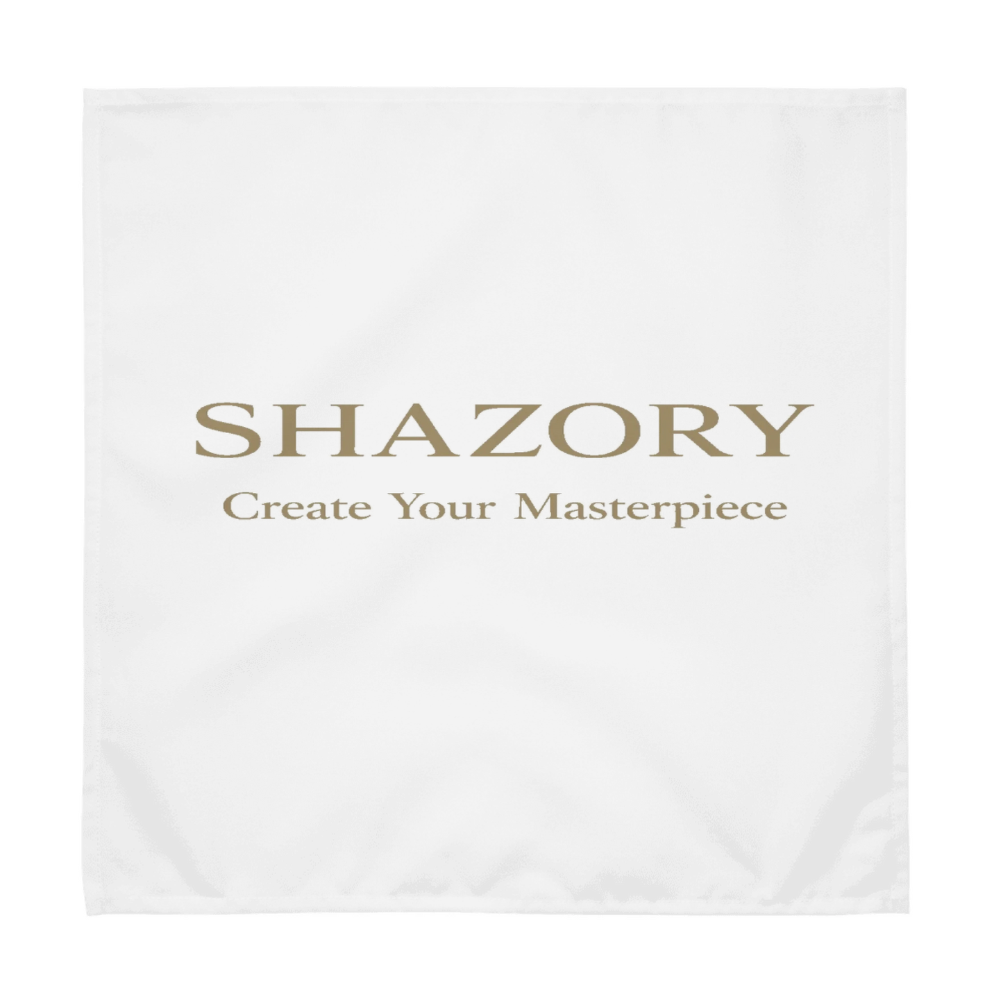 Close-up detail of custom print on cloth napkin — napkin surface texture