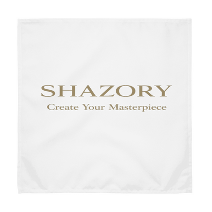 Close-up detail of custom print on cloth napkin — napkin surface texture