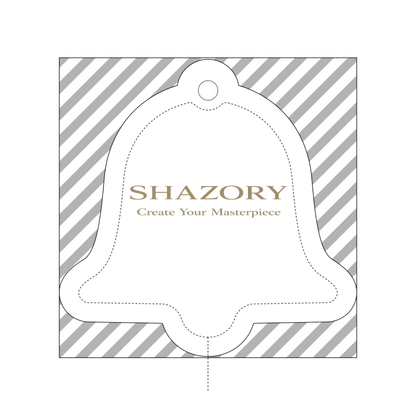 Front view of personalized metal Christmas ornament — ornament for the holiday tree