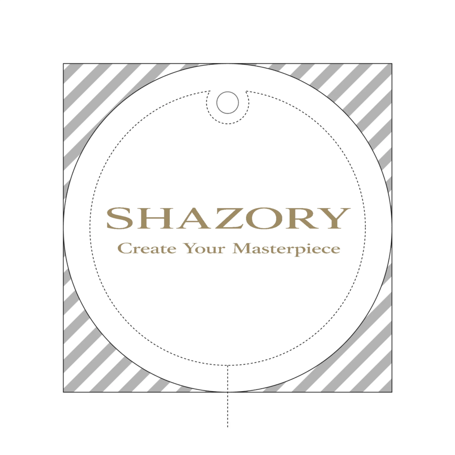 Alternate angle of custom metal Christmas ornament — personalized design with ornament