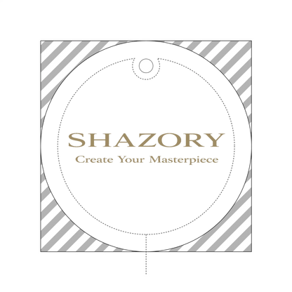 Alternate angle of custom metal Christmas ornament — personalized design with ornament