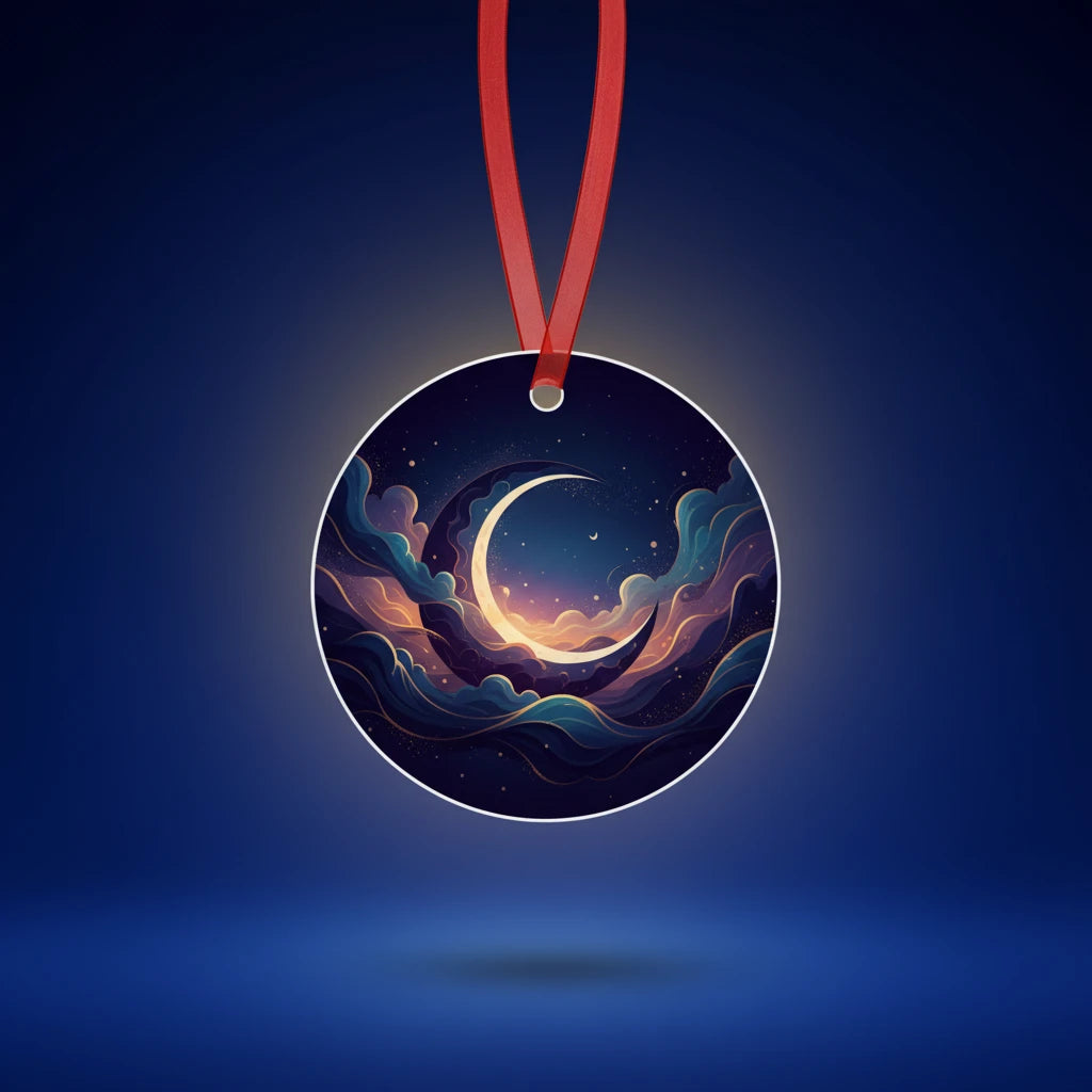 Shape variation of personalized metal Christmas ornament — custom holiday ornament