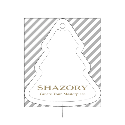 Detail texture macro of custom metal Christmas ornament — premium holiday finish