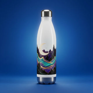 Custom 17 oz stainless steel water bottle with personalized design from Shazory