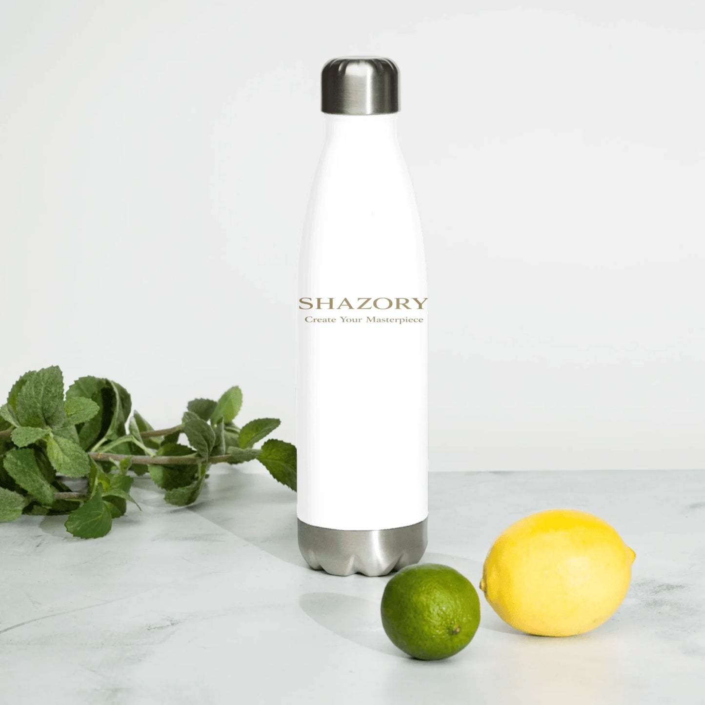 Front view of personalized 17 oz water bottle — bottle for the daily commute