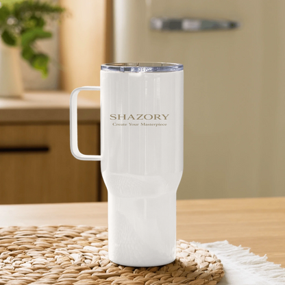 Custom Photo Travel Mug — With Handle | Shazory