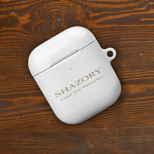 Shazory Custom All-Over Print AirPods Case — back view showing wraparound print continuity