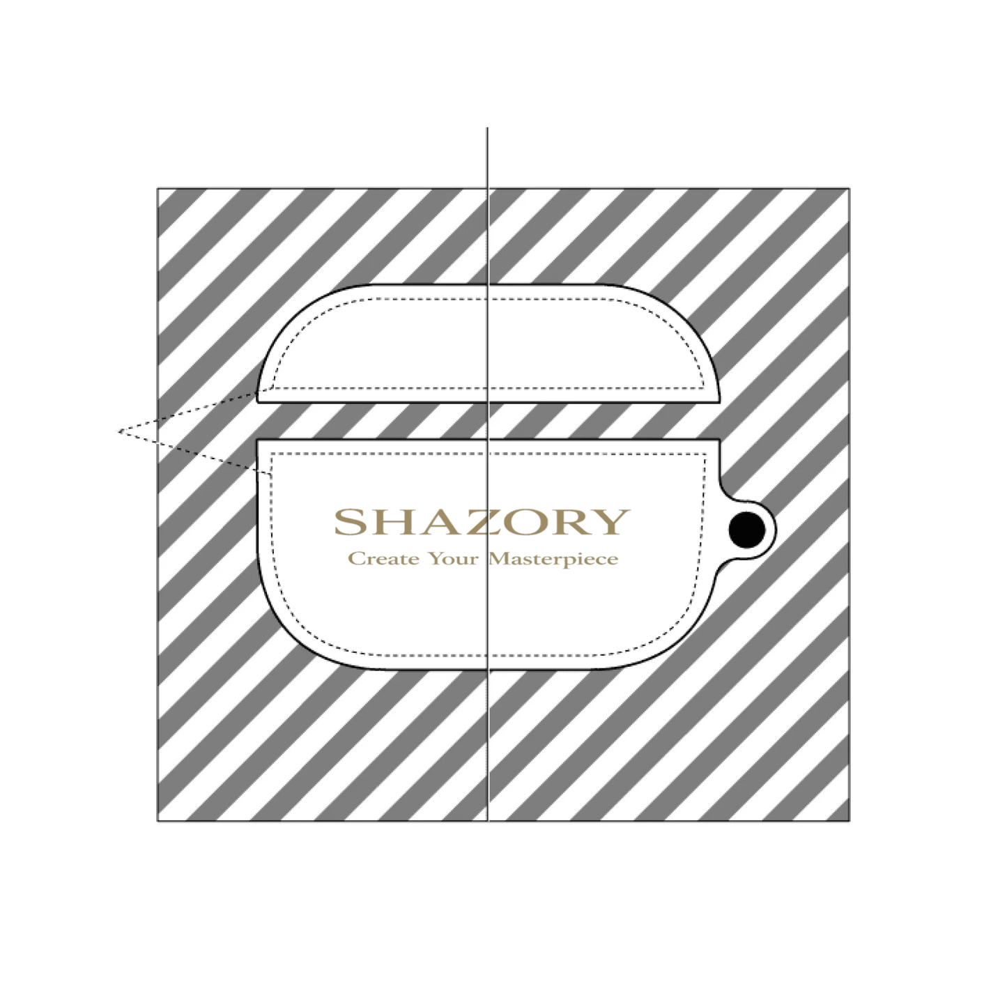 Shazory Custom All-Over Print AirPods Case — fits AirPods Pro Gen 1 with full-color wrap