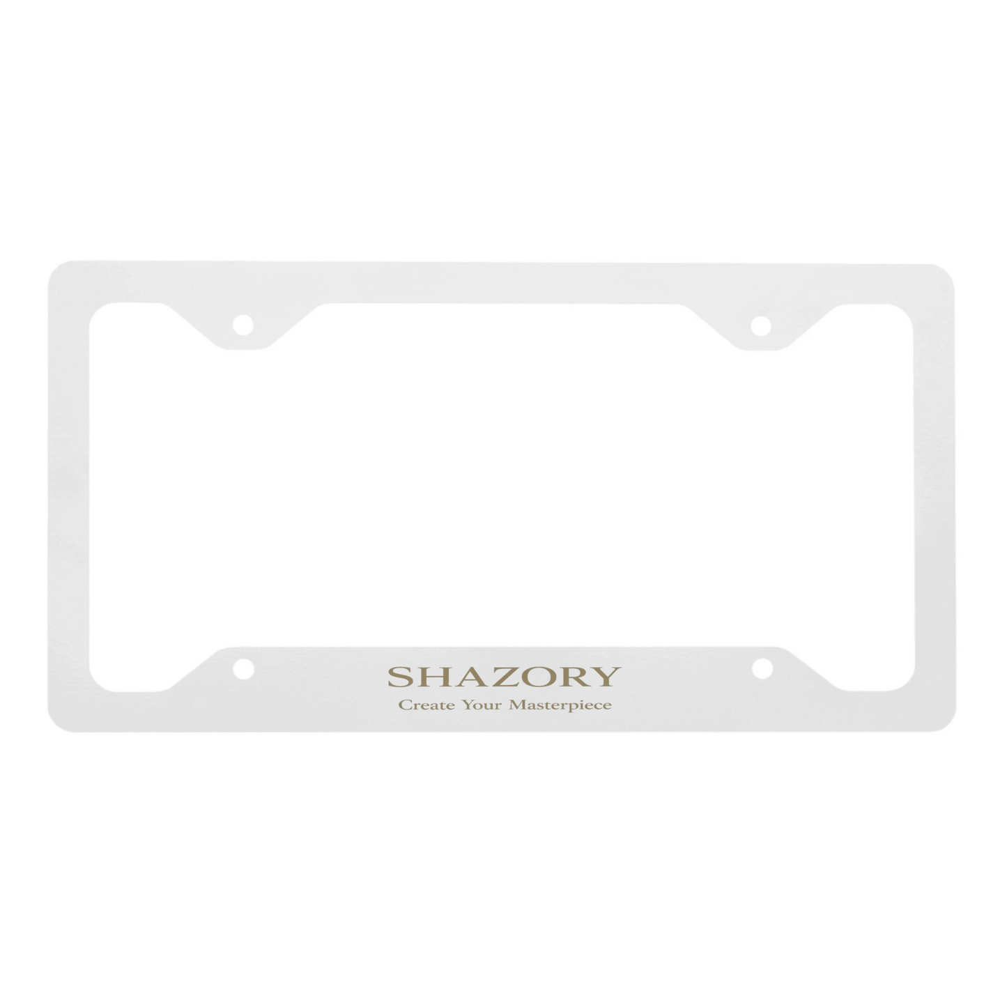 Shazory Custom Metal License Plate Frame — mounting hardware included