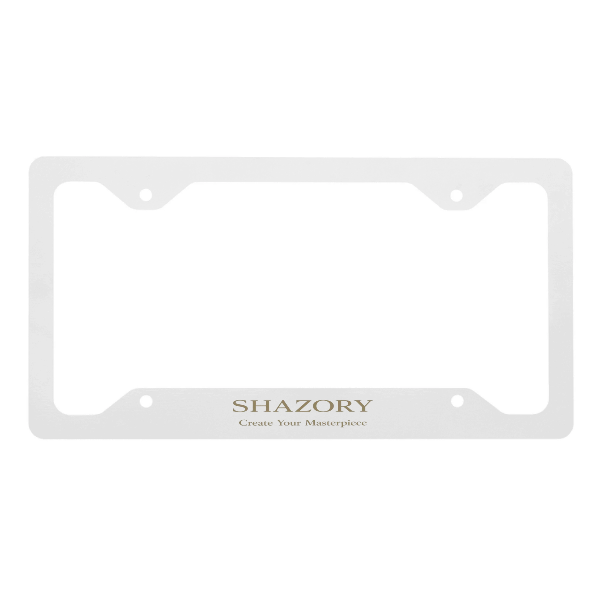 Shazory Custom Metal License Plate Frame — mounting hardware included