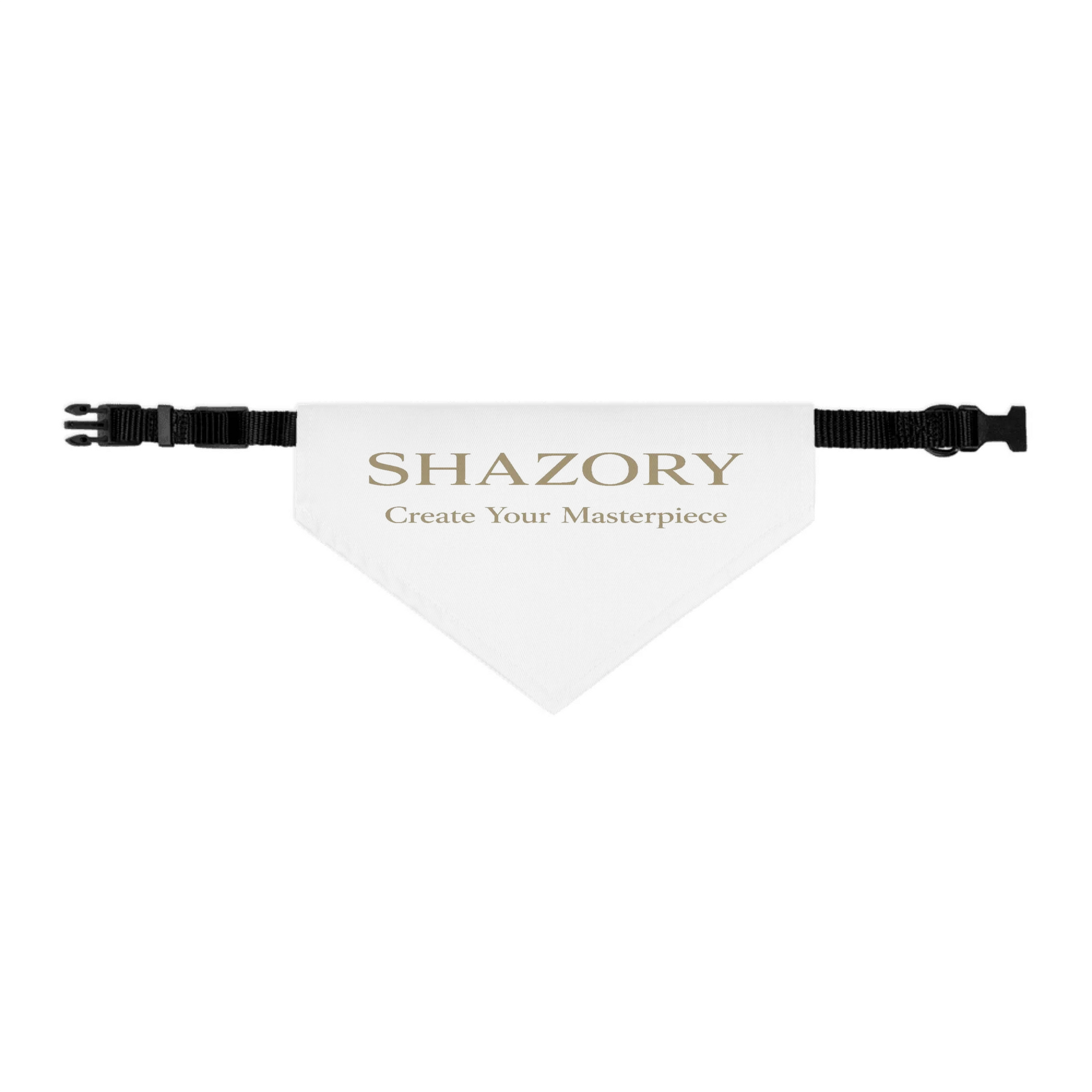 Shazory Custom Pet Bandana Collar — close-up texture and stitching detail
