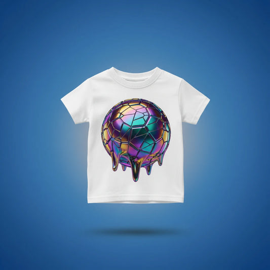 Front view of personalized toddler staple tee — soft cotton tee made for daily play