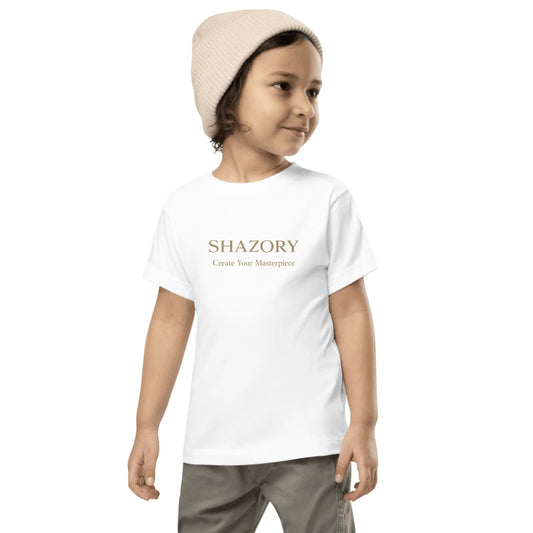 Color or size variation of personalized toddler staple tee — custom photo toddler tee