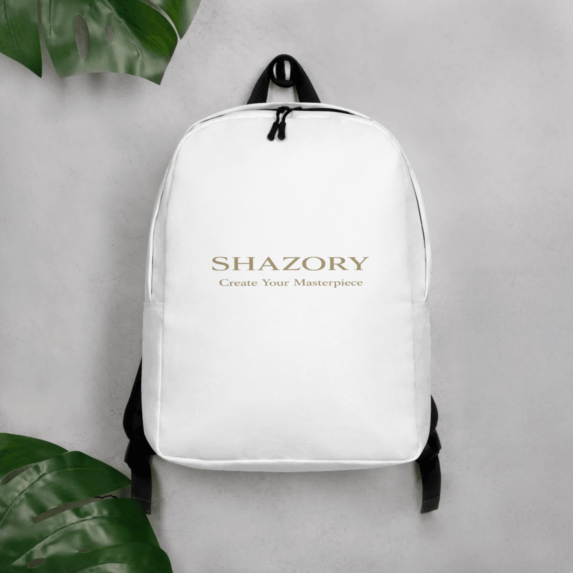 Shazory Custom Minimalist Backpack — side profile of slim daily backpack