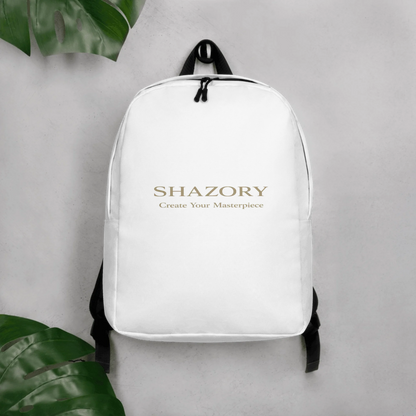 Shazory Custom Minimalist Backpack — side profile of slim daily backpack