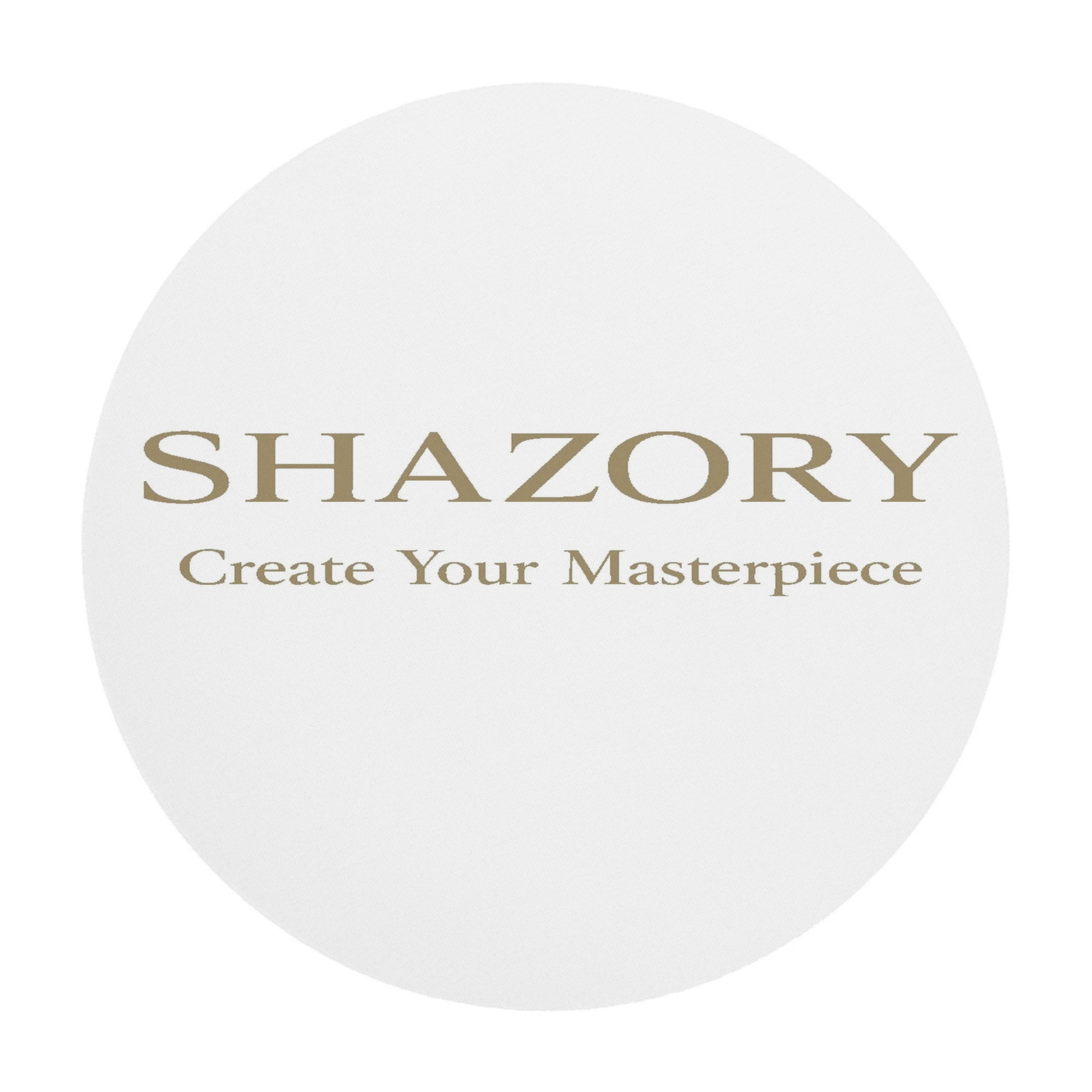 Shazory Custom Round Mouse Pad — desk workspace lifestyle view