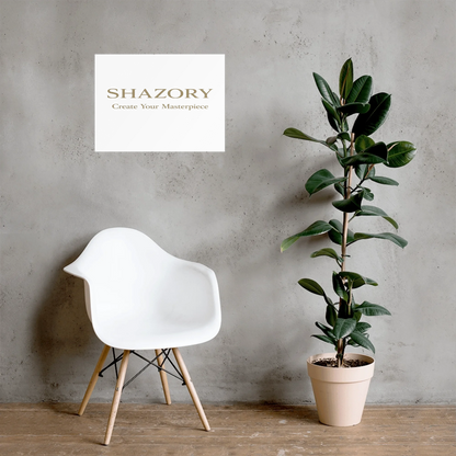 Shazory Custom Premium Luster Poster — 18x24 inch in bedroom setting