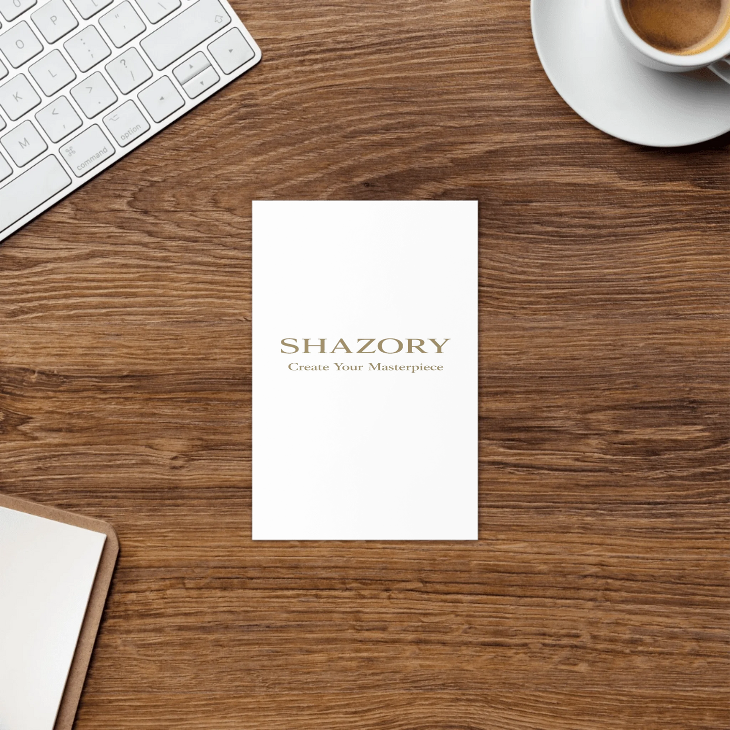 Shazory Custom Greeting Card — 350 gsm paperboard close-up