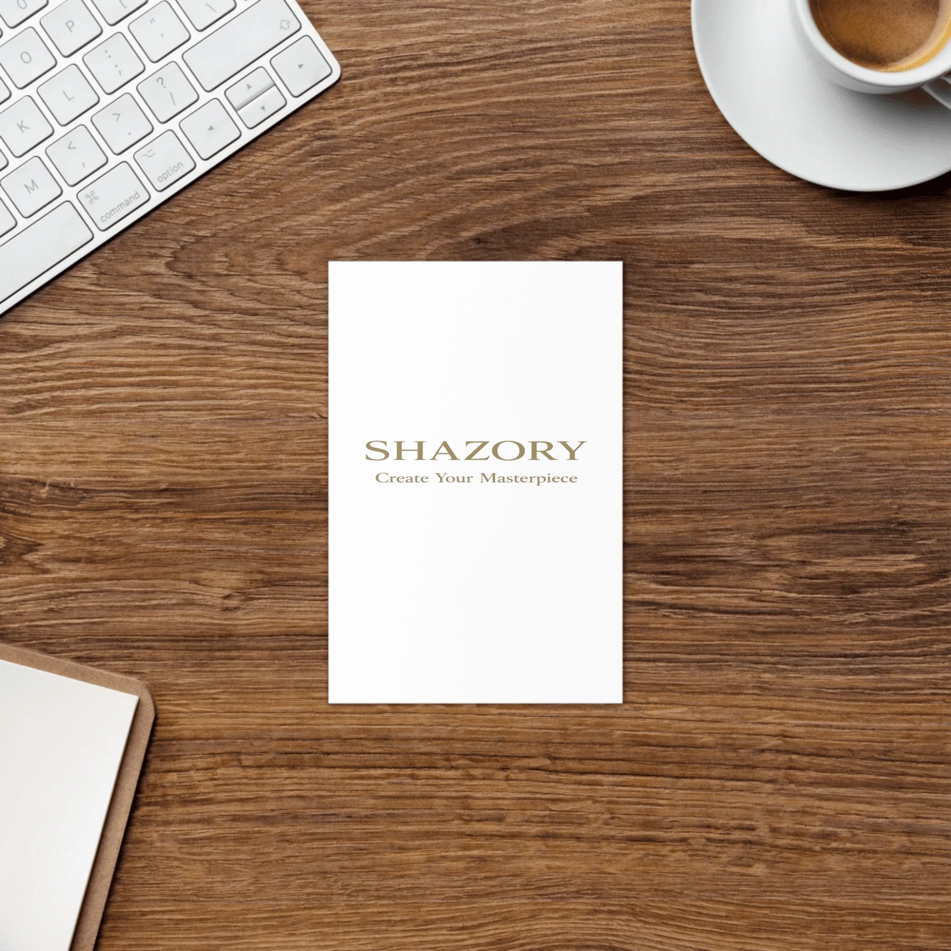 Shazory Custom Greeting Card — 350 gsm paperboard close-up