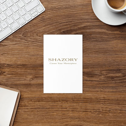 Shazory Custom Greeting Card — 350 gsm paperboard close-up
