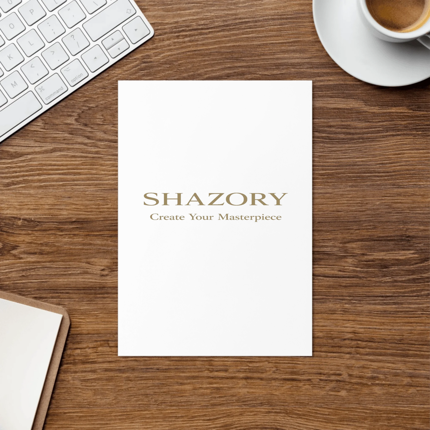 Shazory Custom Greeting Card — complimentary envelope included detail