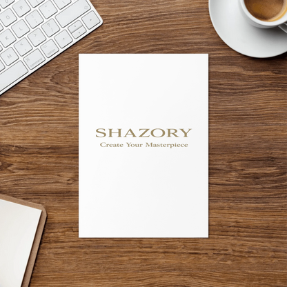 Shazory Custom Greeting Card — complimentary envelope included detail