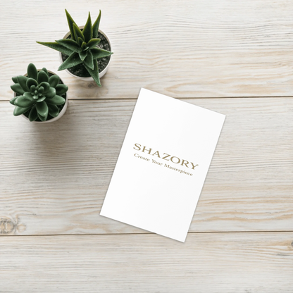 Shazory Custom Greeting Card — main product view with envelope