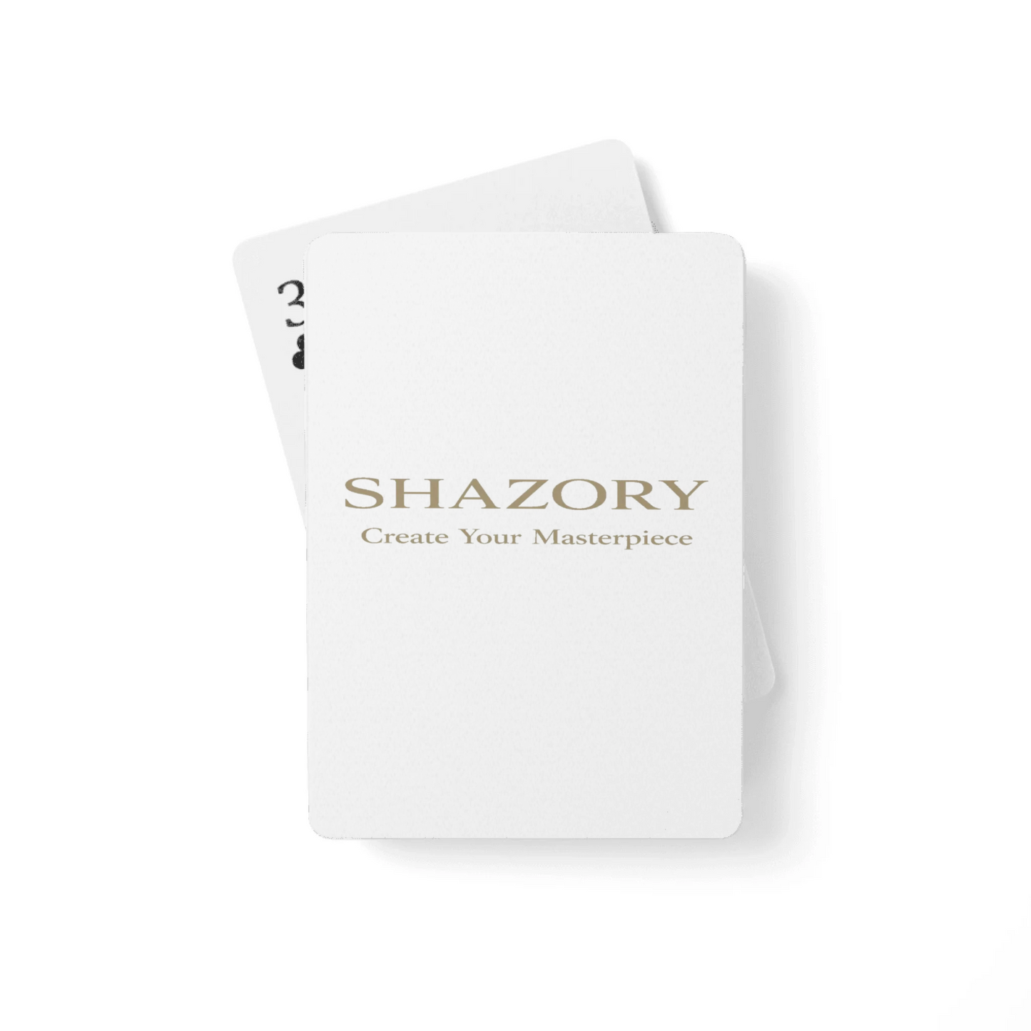 Shazory Custom Poker Playing Cards — clear acrylic display case detail