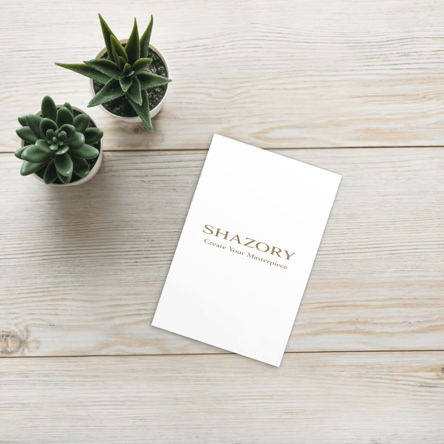 Shazory Custom Standard Postcard — matte cardboard texture detail