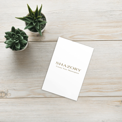 Shazory Custom Standard Postcard — matte cardboard texture detail