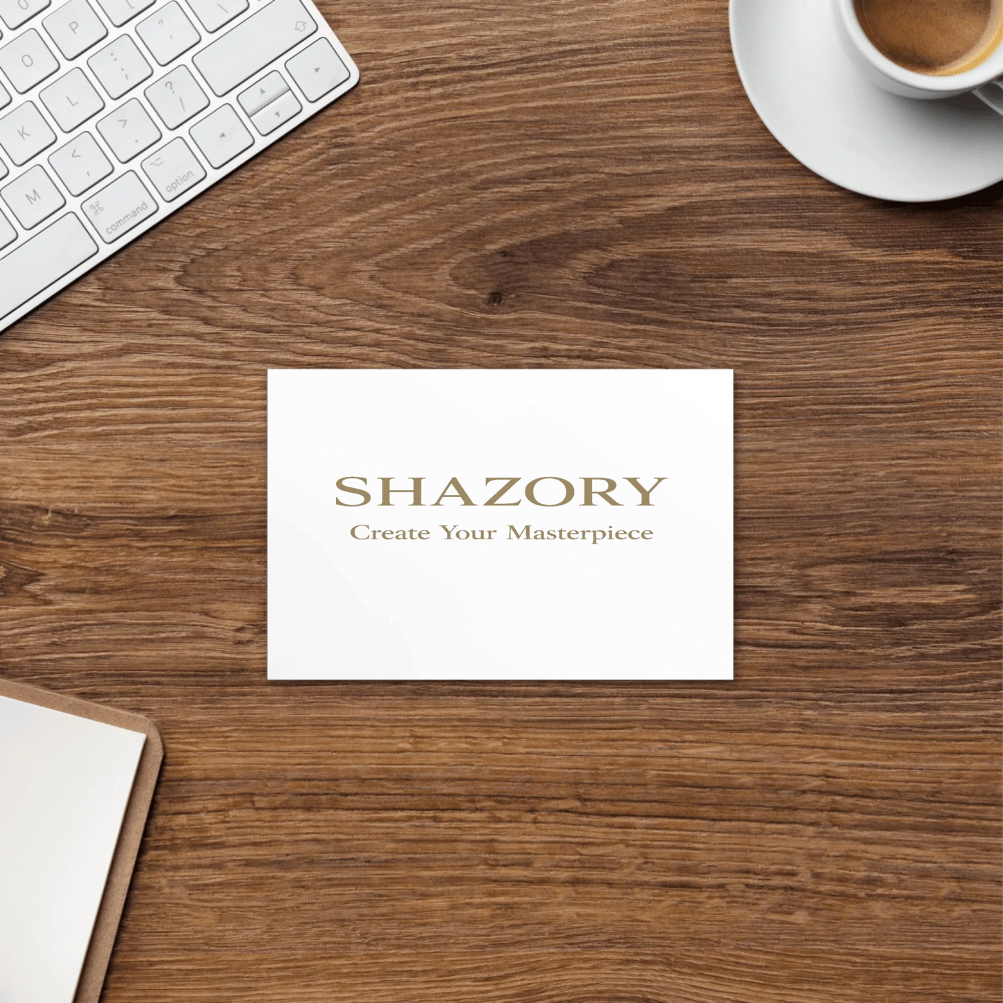 Shazory Custom Standard Postcard — coated outer surface close-up