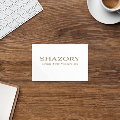 Shazory Custom Standard Postcard — coated outer surface close-up