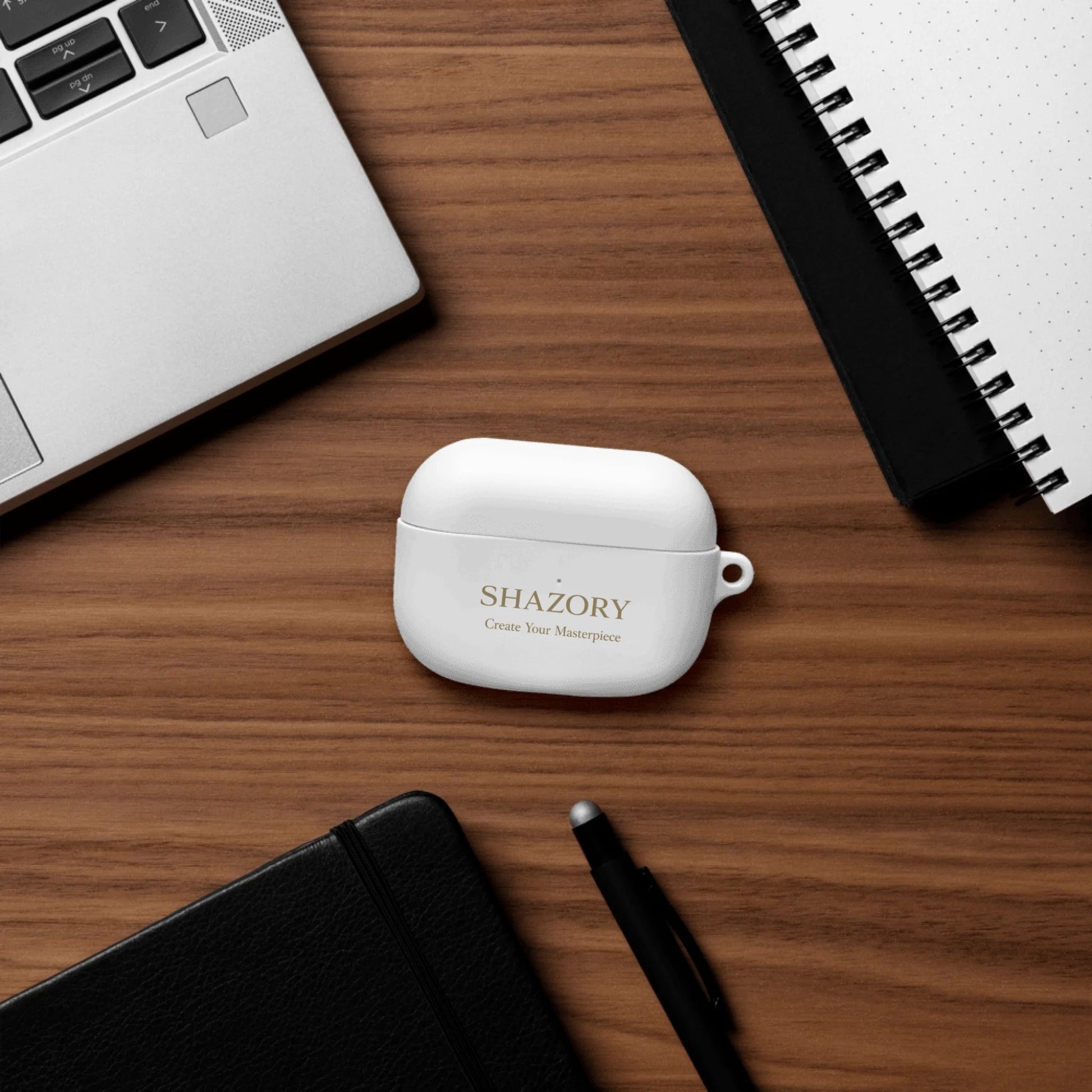 Shazory Custom AirPods Case — metal carabiner clip detail