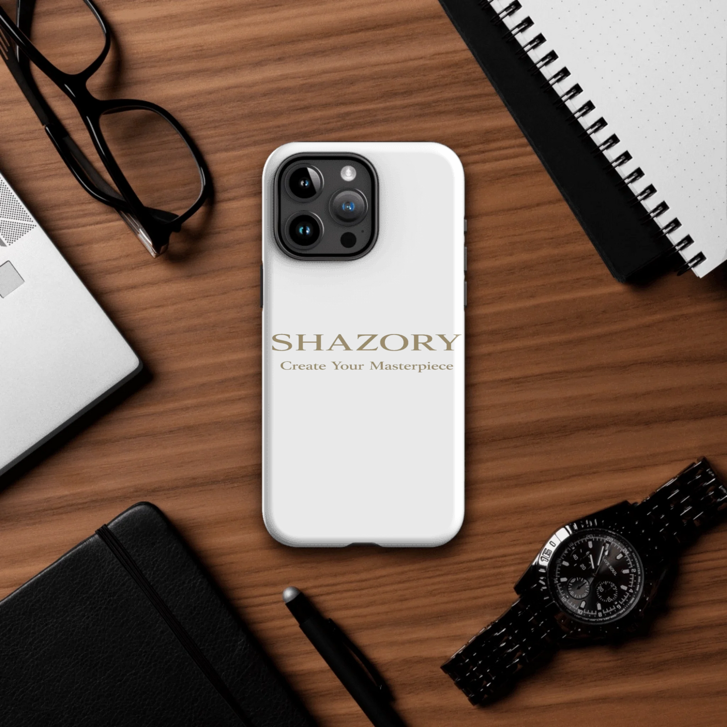 Shazory Custom Tough iPhone Case — iPhone 15 Plus full body view