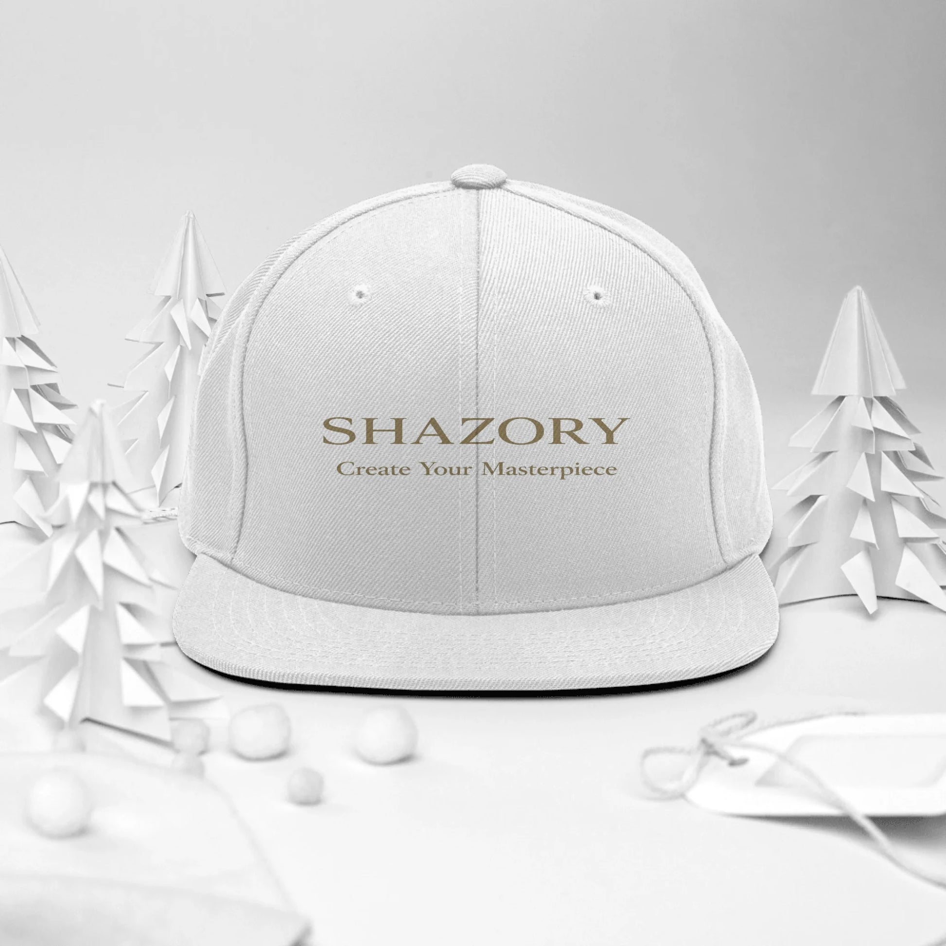 Shazory Custom Classic Snapback — embroidered eyelets ventilation close-up