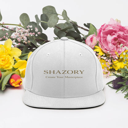 Shazory Custom Classic Snapback — main flat-brim view with custom design