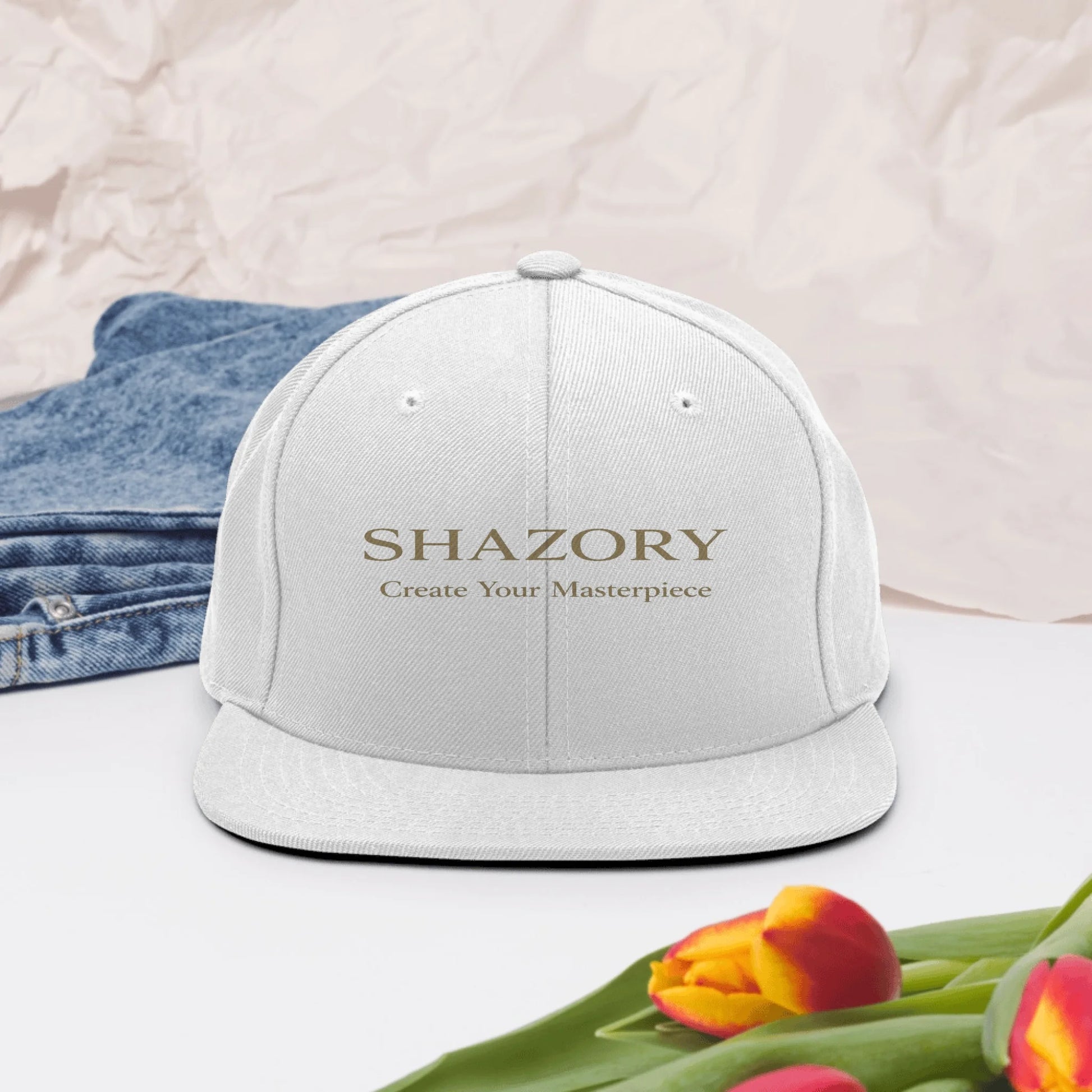 Shazory Custom Classic Snapback — green undervisor lifestyle detail