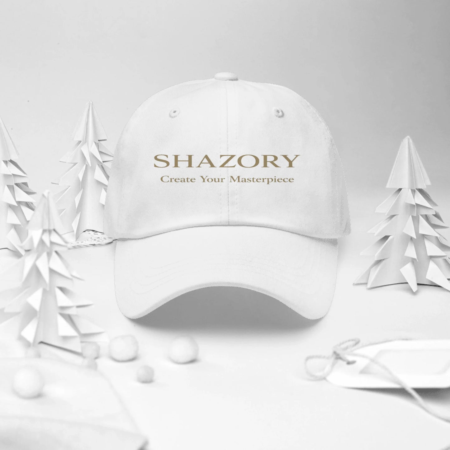 Shazory Custom Classic Dad Hat — unstructured low-profile side view