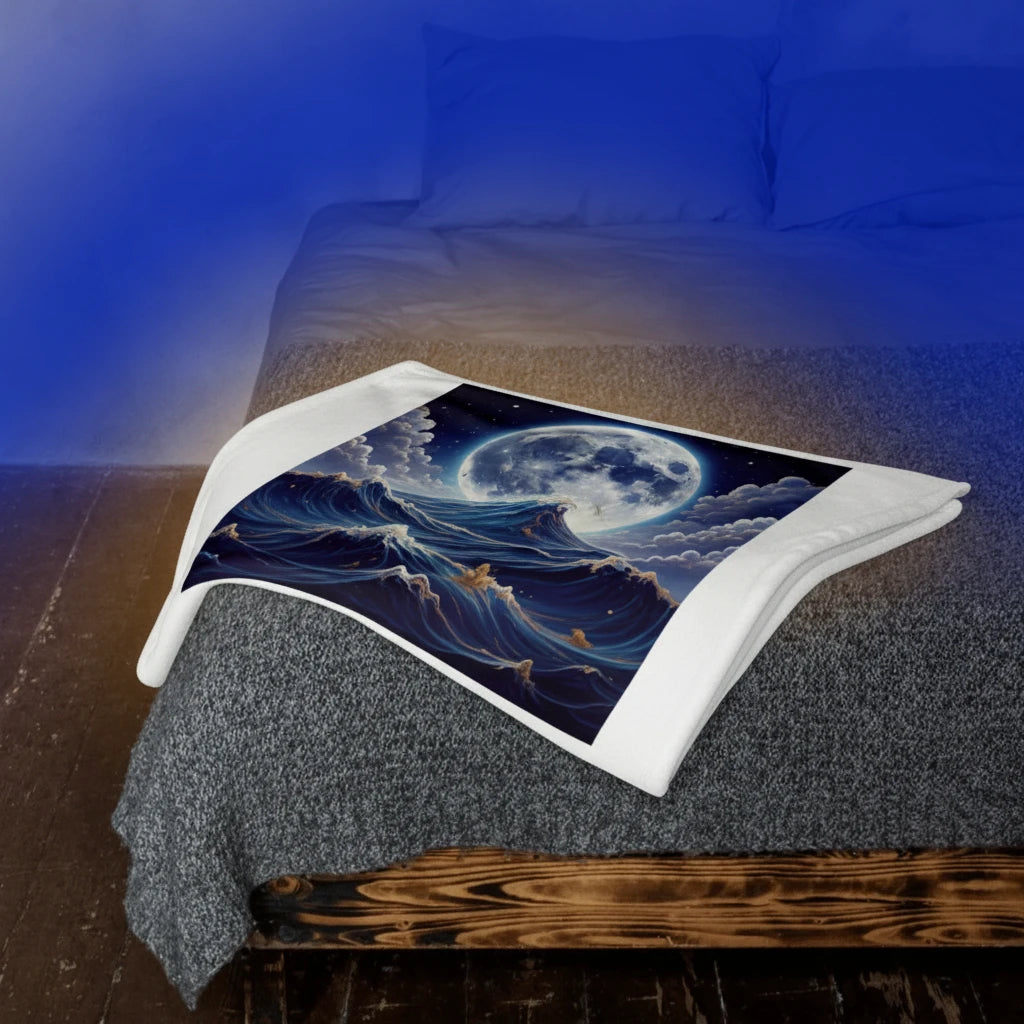 Shazory Custom Throw Blanket — main view with silk-touch all-over print