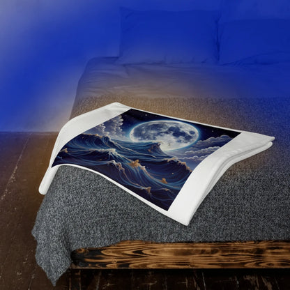 Shazory Custom Throw Blanket — main view with silk-touch all-over print