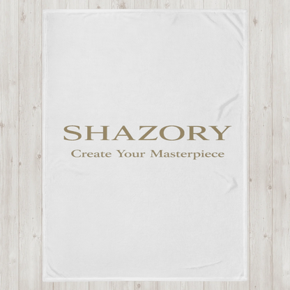 Shazory Custom Throw Blanket — silk-touch fabric texture detail