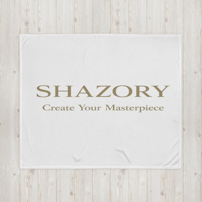 Shazory Custom Throw Blanket — chilly evening living room context