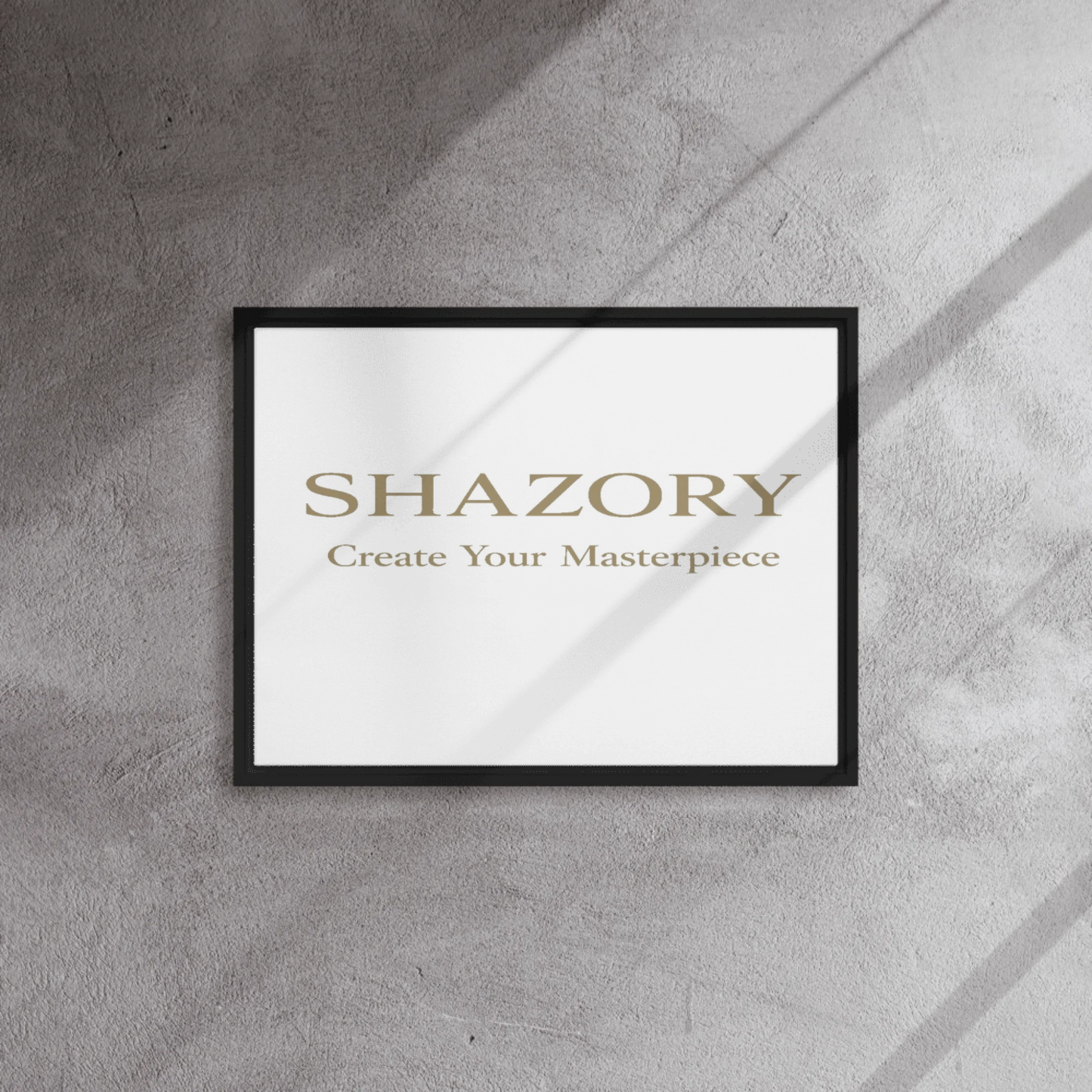 Shazory Custom Framed Canvas Wall Art — hanging hardware back detail