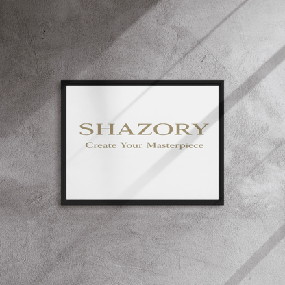 Shazory Custom Framed Canvas Wall Art — hanging hardware back detail