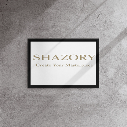 Shazory Custom Framed Canvas Wall Art — 11x14 inch on bedroom wall