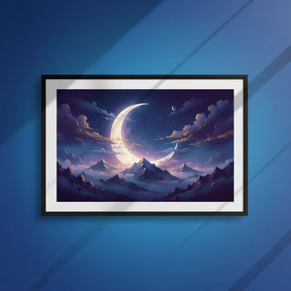 Shazory Custom Framed Canvas Wall Art — main horizontal view with pine frame