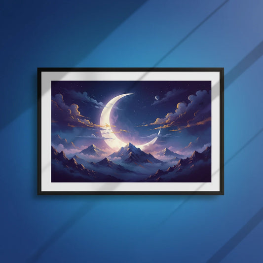 Shazory Custom Framed Canvas Wall Art — main horizontal view with pine frame