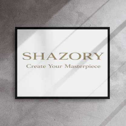 Shazory Custom Framed Canvas Wall Art — 16x20 inch above sofa