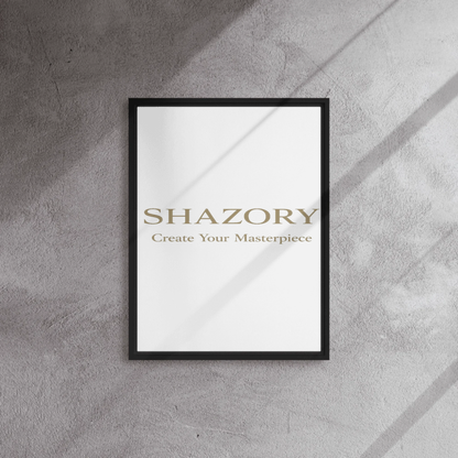 Shazory Custom Framed Canvas Wall Art — 9x12 inch desk-top display